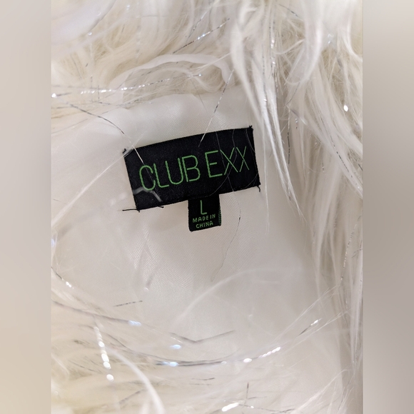 * SOLD * Dolls Kill Club Exx White whinter Fur Arctic Festival Rave Coat - Picture 11 of 11